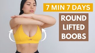 7 Day ROUND LIFTED breasts toned amp glowing skin reduce sagging no pushups [upl. by Fraser899]