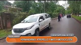 Accidente en Hernandarias acabó con la vida de motociclista [upl. by Veats]