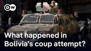 Bolivian military leaders arrested after apparent coup attempt  DW News [upl. by Gurango]