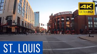 St Louis Driving 4K  USA Downtown and Lafayette Square early morning [upl. by Florri]