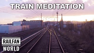 3 hours of relaxing meditation music during a train cab ride in Belgium via Brussels and Ghent [upl. by Osnohpla]