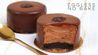 Oreo Chocolate Mousse Cake  NoBake Chocolate Mousse Cake Recipe [upl. by Neirol]