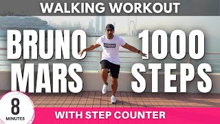 Bruno Mars Walking Workout  Daily Workout at home  8 minutes [upl. by Areval]