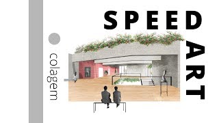 Speed Art  Colagem de Arquitetura [upl. by Sackman564]