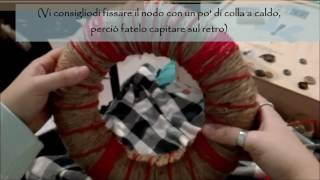 Tutorial Ghirlanda decorativa Shabby Chic  Idee Natalizie Fai Da Te [upl. by Ahsaet]