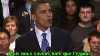 Obama quotÇa a été le momentquot soustitres FRANÇAIS · French [upl. by Adnek]