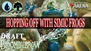 BLB Draft 3 HOPPING OFF with Simic Frogs  Gold Rank  Bloomburrow  Mtg Arena [upl. by Xuaegram]