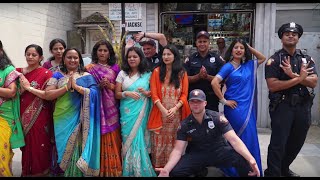 Jersey City Police Participate in Indian Cultural Dance [upl. by Donn]