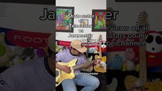 Fender guitar shootout Stratocaster vs Telecaster vs Jazzmaster [upl. by Ardnaskela134]