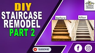 DIY Staircase Remodel Part 2 [upl. by Atalayah]