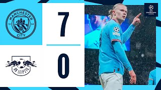 HIGHLIGHTS Man City 70 RB Leipzig  Haaland FIVE Gundogan amp De Bruyne Goals [upl. by Attebasile]