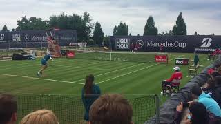 Shapovalov vs Gunneswaran Stuttgart 2018 highlights Court Level [upl. by Alvin]