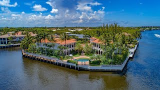 Palm Beach inspired Italianate Intracoastal Trophy Point Estate  335 Million [upl. by Alyn]