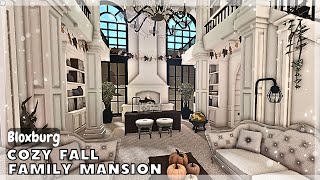 BLOXBURG Fall Family Mansion Speedbuild interior  full tour Roblox House Build [upl. by Maise]