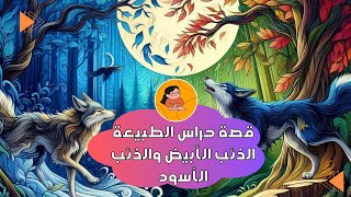 قصة حراس الطبيعة الذئب الأبيض والذئب الأسود 🐺🤍 [upl. by Melas]