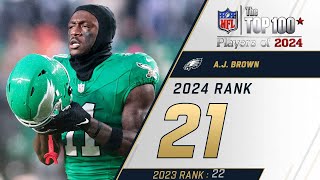 21 AJ Brown WR Eagles  Top 100 Players of 2024 [upl. by Atteynod]