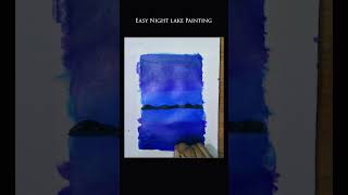 How to Paint a Stunning Moonlit Night Scene on a Lake  art shorts painting [upl. by Airalav697]