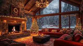 Cozy Christmas Ambience 🎄 Relaxing Christmas Jazz Instrumental Music amp Crackling Fireplace Sounds 🔥 [upl. by Rika]