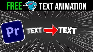 FREE TEXT ANIMATION PRESET LIKE MR BEAST  Premiere Pro [upl. by Nale]