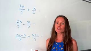 The Maths Prof Algebraic Fractions adding amp subtracting [upl. by Terrance]