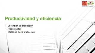 Productividad y eficiencia [upl. by Eudo402]