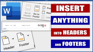 Insert Anything into Headers and Footers  Microsoft Word Tutorials [upl. by Einotna350]