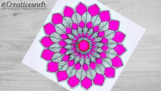 Colorful mandala art for beginners  step by step guide mandalaart [upl. by Aleyak]