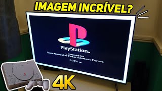 LIGANDO O PS1 EM UMA TV 4K TOP DE LINHA MELHOROU [upl. by Yrocaj878]