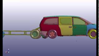 LSDyna 80kph Rear Impact Analysis [upl. by Eylatan]