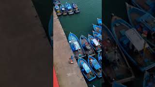 Birds Eye View of a Tranquil Small Fish Port – A Peaceful Slice of Coastal Life [upl. by Tabb]