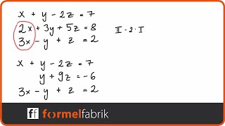Gleichungssystem mit 3 Variablen Nr 4 Additionsverfahren [upl. by Maryanne820]