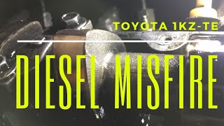 Toyota Diesel misfire running rough hiace hilux 1kzte [upl. by Airam]