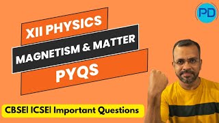 Magnetism and Matter Magnetism PYQS Important Questions ❓ Magnetic Materials Magnetic Dipole [upl. by Eerehs]