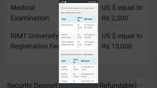 RIMT MEDICAL COLLEGE FEE STRUCTURE FOR GOVT AND MANAGEMENT QUOTA SEATS punjab bfuhs neet nmc [upl. by Musser]