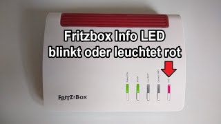 Fritzbox Info LED blinkt oder leuchtet rot  Ursachen amp Lösungen [upl. by Kirtap]