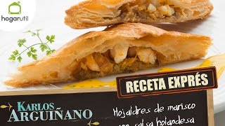 Receta Exprés hojaldres de marisco con salsa holandesa [upl. by Waters220]