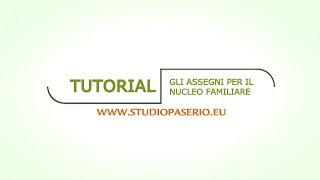 Tutorial  Come compilare la richiesta di ANF Assegni per il Nucleo Familiare [upl. by Akemihs]