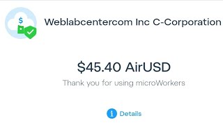 Microworkers payment proof  live withdrawal proof [upl. by Lilybel91]