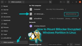 How to Mount Bitlocker Encrypted Windows Partition in Linux [upl. by Michaele844]