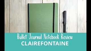 Clairefontaine Basic Cloth Bound Notebook  bullet journal review  pen test [upl. by Lellih]