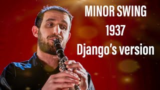 MINOR SWING  Play Django Reinhardt on jazz clarinet Bb video score [upl. by Yenahpets]