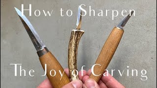 How to Sharpen Whittling and Carving Knives  How to Whittle  How to Sharpen knives for carving [upl. by Cristie]