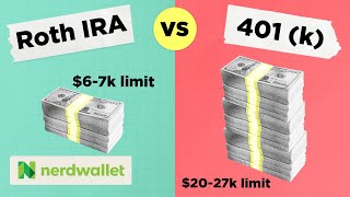 Roth IRA vs 401K The Best Investment For You  NerdWallet [upl. by Eirrehc271]