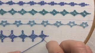 Border Embroidery Designs 6 Creative Patterns StepbyStep Tutorial for Beginners [upl. by Orvas]