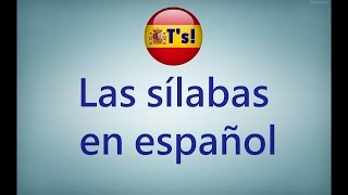 Spanish syllables and easy rules [upl. by Odraccir]