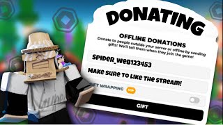 DONATING IN PLS DONATE 🔴LIVE🔴 [upl. by Queston]