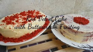 No BAKE Red Velvet Cake with Buttercream Frosting  no Melt Buttercream frosting recipe [upl. by Rojas]