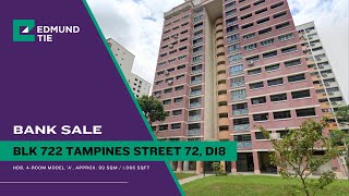 SOLD  BANK SALE  Blk 722 Tampines Street 72 D18 [upl. by Zingale499]