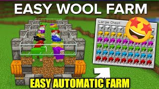 The Easiest Automatic Wool Farm Tutorial Minecraft [upl. by Deane265]