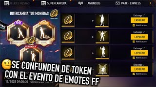 LLEGA EL EVENTO FIESTA DE EMOTES GRATIS CON BUG DEL TOKEN DORADO en FREE FIRE LATAM 😳 bug error [upl. by Naihs]